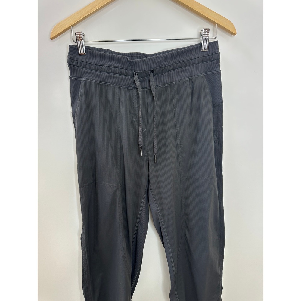 Lululemon Dance Studio Crop Pants 25" Size 6 Graphite Gray Stripe Lightweight - Picture 4 of 16